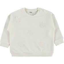Civil Baby Büyük Mobil Çiçekli 6-18 Ay Sweatshirt - Ekru