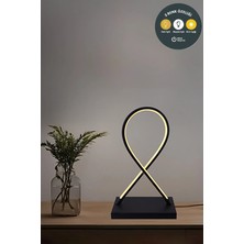 Lzy Avize Store 3 Renk Loop Masa Lambası Led-Modern Siyah Loop Tasarım Dekoratif Aydınlatma