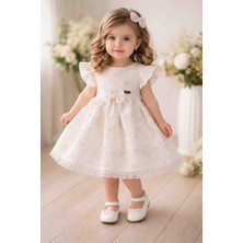 Baby Chacha   Incili Çicek Müslin Elbise 1-2-3yaş