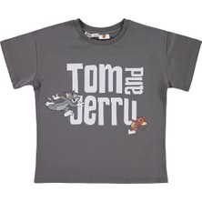 Tom And Jerry 10-13 Yaş Tişört - Gri