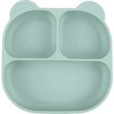 Pandish Vakum Tabanlı Silikon Mama Tabağı - Yeşil