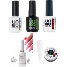 Fontenay Kalıcı Oje Set 1 ( Top + Base Coat + Primer 12ML) + Blooming Jel 15ML + Hamur Jeli 15ML Milky White
