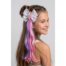 Petek Aksesuar Unicorn Incili Uzun Postiş Renkli Çocuk Pens Toka