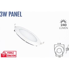 Lampist 3W Sıva Altı Slim Panel LED 4000K (Beyaz Kasa)
