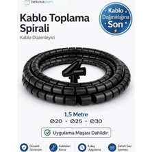 Kablo Toplama Spirali ( 1,5 Metre ) Halojensiz - Kablo Düzenleyici- Teknopan