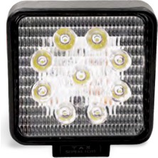 LED Çalışma Lambası Kare 9 LED 12V 24V 27W TAS-L1003