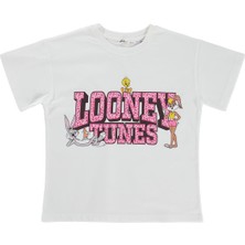 Looney Tunes 10-13 Yaş Tişört - Kırık Beyaz