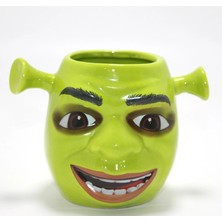 Luord-Store 3D Shrek Tasarımı Porselen Kupa Bardak ALK4507