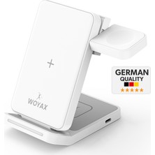 Woyax Kablosuz Şarj Standı Katlanabilir Huawei Watch iPhone Android Telefon Saat Kulaklık Uyumlu  Wireless