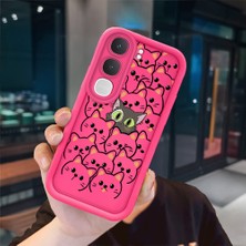 Ucuc Vivo Y31/Y21D Uyumlu Pembe Kırmızı Silikon Kılıf Darbeye Dayanıklı Kamera Koruma