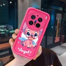Ucuc Vivo X200 Pro Uyumlu Pembe Kırmızı Silikon Kılıf Darbeye Dayanıklı Kamera Koruma