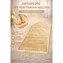 Hig Store Ortopedik Diz Ağrıtmayan Kapitone Tasarım Hediyelik Çeyizlik Seccade 1cm Sünger 65*120 Ebat