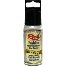 Rich Boyutlu Boncuk Boya 60Cc Gümüş Simli