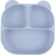 Pandish Vakum Tabanlı Silikon Mama Tabağı - Mavi