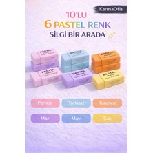 Karmaofis 10'lu Karışık Renk Pastel Silgi Seti | Tozsuz Iz Bırakmayan Yumuşak Silgi|okul Ofis Çizim