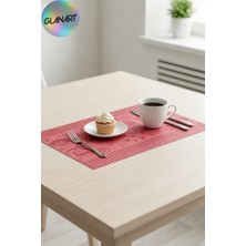 Glanart 30 Adet 28X41 cm Ebatlarında Masa Üstü Kraft Amerikan Servis Kağıdı Pasta Desen Pembe