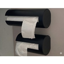 Print Zone 2'li Set Pratik Rulo Çöp Torbası Tutucu ve Düzenleyici - Çift Taraflı Bantlı( Büyük ve Küçük Boy Uyumlu)