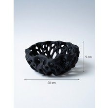 My Craft 3D MYCRAFT3D Organik Delikli Dekoratif Kase Modern Şık Hafif Dayanıklı Ev Dekoru 20X9 cm