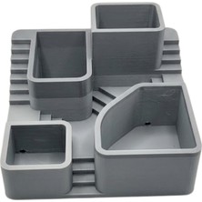 Luord - Store 3D Baskı Kaktüs Saksı Seti Çok Bölmeli Modern Dekoratif Masaüstü Bitki Düzenleyici - Lisinya