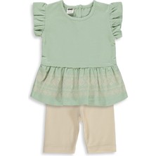 Civil Baby Etek Ucu Desenli 6-18 Ay Takım - Yeşil