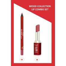 Golden Rose Mood Lip Combo Set - Defining Dudak Kalemi No:09 - Satiny Matte Ruj No:06