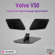 AutoPit 3D Volvo V50 Uyumlu Far Yıkama Kapağı (Sağ–sol Takım)