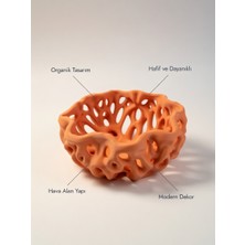 My Craft 3D MYCRAFT3D Organik Delikli Dekoratif Kase Modern Şık Hafif Dayanıklı Ev Dekoru 20X9 cm