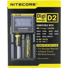 Luord-Store Nitecore D2 Digi Charger Li-Ion / Ni-Cd / Ni-Mh / Lifepo4 Dijital Pil Şarj