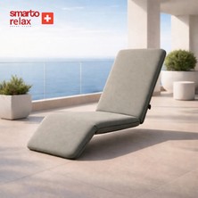Smarto Relax Katlanabilir Şezlong Yer Minderi — Ayarlanabilir Sırt Destekli Zemin Koltuğu, Taşınabilir, Dış Mekân,
