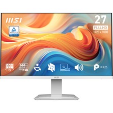 MSI 27" PRO MP273W E14A 1920x1080 16:9 FLAT IPS 144HZ 1MS (MPRT) FREESYNC BEYAZ MONITOR