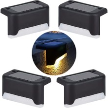 Upway 4’lü Güneş Enerjili Merdiven ve Bahçe Duvar Lambası – IP45 Su Geçirmez LED Aydınlatma