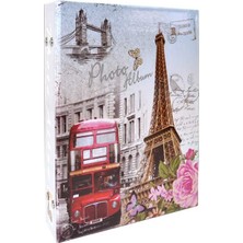 Nobbystar Eyfel Kulesi Desenli 200'lük Fotoğraf Albümü 10 x 15 Ahşap Çerçeve ile Şık Tasarım