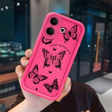Ucuc Vivo V60 Lite 4g/5g Uyumlu Pembe Kırmızı Silikon Kılıf Darbeye Dayanıklı Kamera Koruma