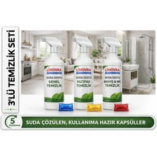 Limovra (Kırmızı-Sarı-Mavi) Kapsül 3'lü Temizlik Set 750 ml - Bitkisel