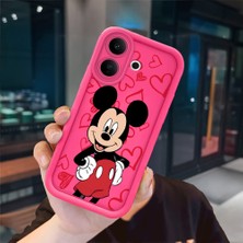 Ucuc Vivo V60 Lite 4g/5g Uyumlu Pembe Kırmızı Silikon Kılıf Darbeye Dayanıklı Kamera Koruma