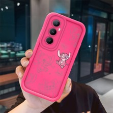 Ucuc Realme C65 4g Uyumlu Pembe Kırmızı Silikon Kılıf Darbeye Dayanıklı Kamera Koruma