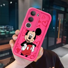 Ucuc Vivo Y19S 4G/Y19S Pro Uyumlu Pembe Kırmızı Silikon Kılıf Darbeye Dayanıklı Kamera Koruma