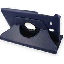 Almira Butik Mey Ithalat®  Samsung Galaxy T560 Tab E 9.7 Kılıf 360 Tablet Deri Kılıf - Lacivert