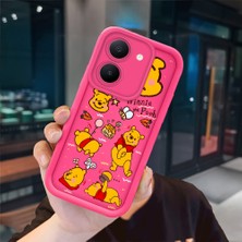 Ucuc Vivo Y27 5G/Y27S Uyumlu Pembe Kırmızı Silikon Kılıf Darbeye Dayanıklı Kamera Koruma
