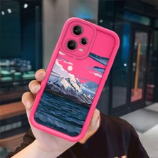Ucuc Xiaomi Redmi Note 12 Pro 5g Uyumlu Pembe Kırmızı Silikon Kılıf Darbeye Dayanıklı Kamera Koruma