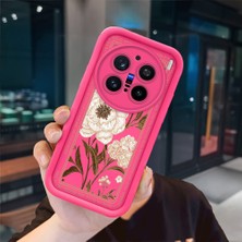 Ucuc Vivo X200 Pro Uyumlu Pembe Kırmızı Silikon Kılıf Darbeye Dayanıklı Kamera Koruma