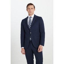 Altınyıldız Classics Erkek Lacivert Ekstra Slim Fit Dar Kesim Kırlangıç Yaka Takım Elbise