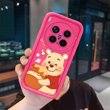 Ucuc Vivo X300 Pro Uyumlu Pembe Kırmızı Silikon Kılıf Darbeye Dayanıklı Kamera Koruma
