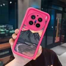 Ucuc Vivo X200 Pro Uyumlu Pembe Kırmızı Silikon Kılıf Darbeye Dayanıklı Kamera Koruma
