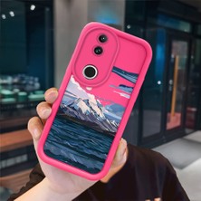 Ucuc Vivo V50 Uyumlu Pembe Kırmızı Silikon Kılıf Darbeye Dayanıklı Kamera Koruma