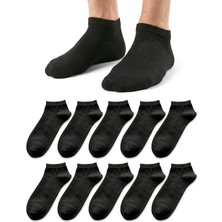 10'lu Pamuklu Dikişsiz Düz Gündelik Klasik Erkek Kadın Sneaker Çorap, Bilek Boy Kısa Spor Koşu Yürüyüş Çorabı 3007