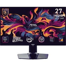 MSI 26.5" MAG 271QP QD-OLED X28 2560x1440 (WQHD) 16:9 FLAT QD-OLED 280HZ 0.03MS FREESYNC PREMIUM PRO PIVOT GAMING MONITOR