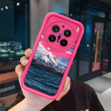 Ucuc Vivo X200 Pro Uyumlu Pembe Kırmızı Silikon Kılıf Darbeye Dayanıklı Kamera Koruma