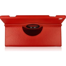 Almira Butik Mey Ithalat®  Lenovo M10 X505F Kılıf 360 Tablet Deri Kılıf - Kırmızı