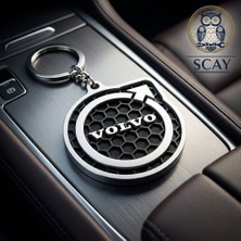 Scay Volvo Logolu 3D Tasarım Anahtarlık - Honeycomb Desenli
